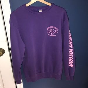 H&M Purple Pullover Sweatshirt Japanese Writing S